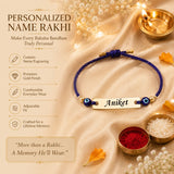 Raksha Bandhan Special: Custom Leather Wallet, Keychain & Evil Eye Rakhi for Your Brother