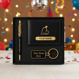 Personalised Wallet Gift Set for Men | Wallet, Pen & Keychain