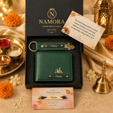 Raksha Bandhan Special: Custom Leather Wallet, Keychain & Evil Eye Rakhi for Your Brother