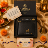 Raksha Bandhan Special: Custom Leather Wallet, Keychain & Evil Eye Rakhi for Your Brother