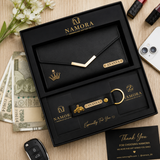 Personalised Women's Leather Clutch & Keychain Combo With Name & Charm Gift Combo for Girlfriend, Wife, Mother & Sister