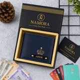 Personalised Leather Men's Wallet with Name & Charm, Perfect Gift option for boyfriend & Husband