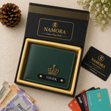 Personalised Leather Men's Wallet with Name & Charm, Perfect Gift option for boyfriend & Husband