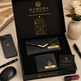 Personalised Leather Men's Wallet & Women's Clutch Combo with name & charm for Couples