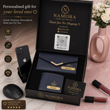 Personalised Leather Men's Wallet & Women's Clutch Combo with name & charm for Couples
