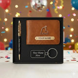 Personalised Wallet Gift Set for Men | Wallet, Pen & Keychain