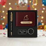 Personalised Wallet Gift Set for Men | Wallet, Pen & Keychain