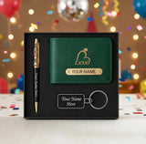 Personalised Wallet Gift Set for Men | Wallet, Pen & Keychain